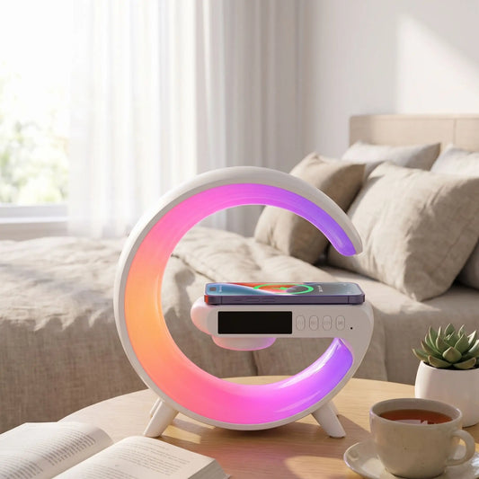 VEILLEUSE LED 4 en 1, BLUETOOTH AVEC CHARGE SANS FIL