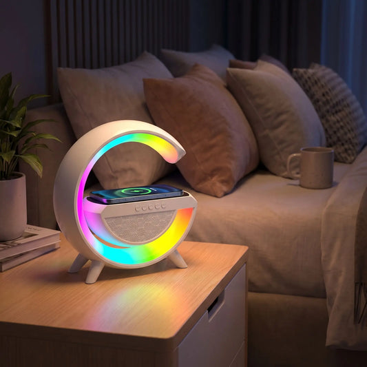 VEILLEUSE LED 4 en 1, BLUETOOTH AVEC CHARGE SANS FIL